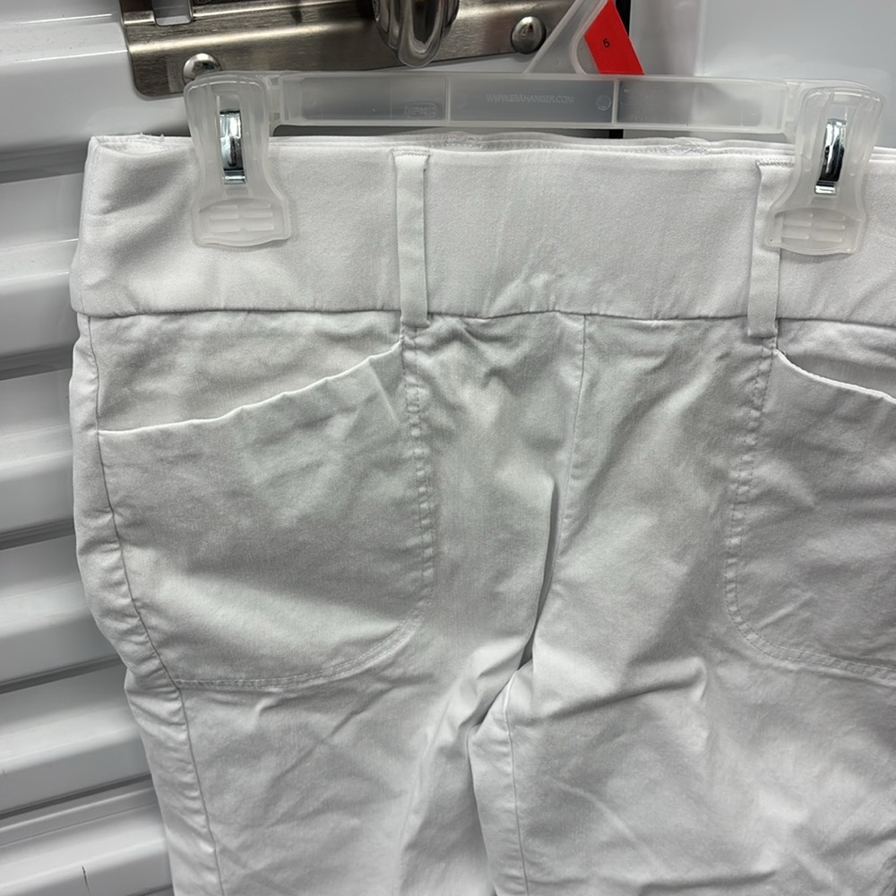 Callaway White Flat Front Shorts Crisp Viscose Blend Elastic Waist Golf Womens M - Picture 6 of 16